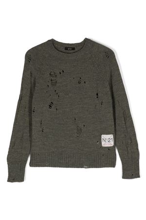 green wool jumper N°21 KIDS | N21756N03090N510